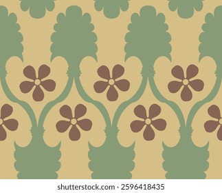 Seamless vector pattern with elements reminiscent of ancient Byzantine patterns.