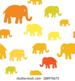 Seamless vector pattern with elephants. Can be used for textile, website background, book cover, packaging.
