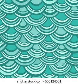 Seamless vector pattern with emerald scales