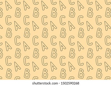 Seamless vector pattern with english letters