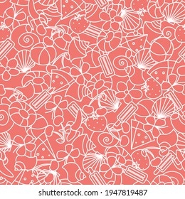 Seamless vector pattern eps beach mode