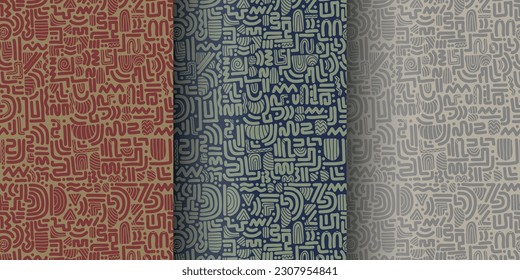 Seamless vector pattern of ethnic geometry