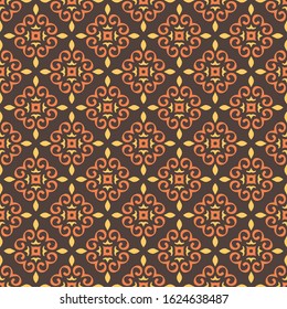 Seamless vector pattern. Ethnic ornament with oriental motifs. Abstract background for printing on paper and textile.