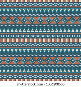 Seamless vector pattern with ethnic ornament. Decorative aztec geometric background for wallpaper and textile design.