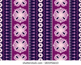 Patrón vectorial sin foco con ornamento étnico. Diseño para textiles con motivos orientales. Fondo para imprimir sobre tejidos o papel.