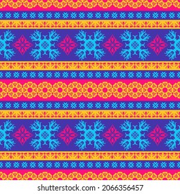 Seamless vector pattern with ethnic ornament. Background with oriental motives. Boho print for textiles. 