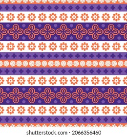 Nahtlose Vektormuster mit ethnischen Ornamenten. Hintergrund mit orientalischen Motiven. Boho Druck für Textilien. 