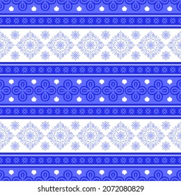 Seamless vector pattern with ethnic ornament. Decorative striped boho print. Oriental design for textiles, wallpaper, paper and other surfaces. 