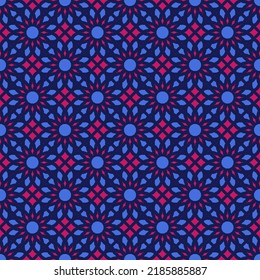 Seamless vector pattern with ethnic ornament. Mosaic in Arabic style. Print for paper, textile.