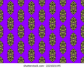 Seamless vector pattern with ethnic ornament. Design for textiles with oriental motives. Background for printing on fabrics or paper.