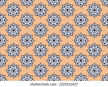 Seamless vector pattern with ethnic ornament. Background for printing on fabrics or paper. Design for textiles with oriental motives. 
