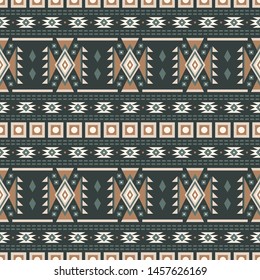 Seamless vector pattern in ethnic style. Background with tribal ornament of geometric shapes. Image for printing on paper, wallpaper, covers, textiles, fabrics, clothing and other
