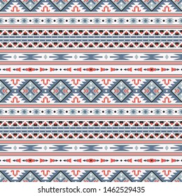 Seamless vector pattern in ethnic style. Traditional geometric ornament. Tribal background for print, textile, paper, covers and other things.