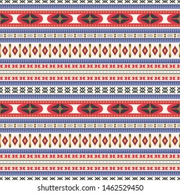 Seamless vector pattern in ethnic style. Traditional geometric ornament. Tribal background for print, textile, paper, covers and other things.