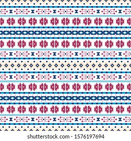 Seamless vector pattern in ethnic style. Decorative background with geometric ornament for printing on paper and textile.