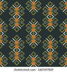 Seamless vector pattern in ethnic style. Background with geometric ornament for printing on paper and textile.