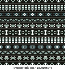 Seamless vector pattern in ethnic style. Geometric aztec ornament. Design with folk motives for textiles or paper.