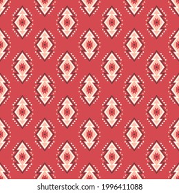 Seamless vector pattern in ethnic style. Geometric ornament for printing on textiles, paper. Boho design with traditional motives. 