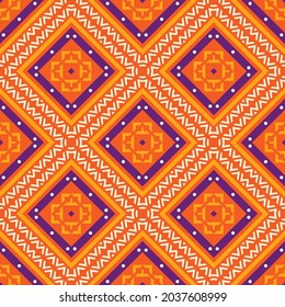Seamless vector pattern in ethnic style. Background with geometric ornament for printing on paper and textile.