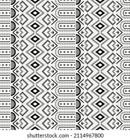 Seamless vector pattern in ethnic style. Geometric background with tribal motif. Traditional ornament for printing on paper, wallpaper, covers, textiles, fabric, clothing and other
