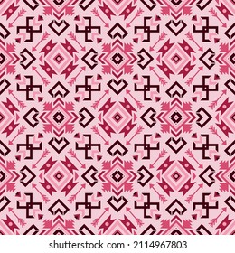 Seamless vector pattern in ethnic style. Geometric background with tribal motif. Traditional ornament for printing on paper, wallpaper, covers, textiles, fabric, clothing and other