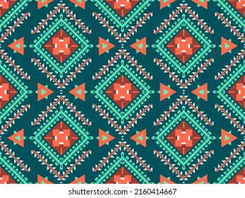 Seamless vector pattern in ethnic style. Geometric background with tribal motif. Traditional ornament for printing on paper, wallpaper, covers, textiles, fabric, clothing and other
