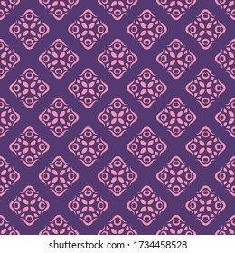 Seamless vector pattern with ethnic symmetric ornament. Background with oriental motifs. Textile design.