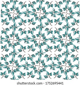 Seamless vector pattern with exotic tropical plants in modern style. Trendy jungle background design. Nature textile fashion wallpaper print. Seamless pattern with delicate painted floral pattern.