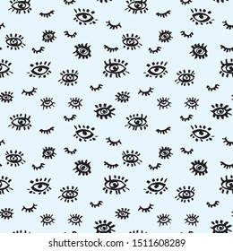 Seamless vector pattern with eyes.