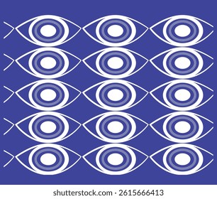Seamless vector pattern with eyes. Ophthalmology abstract illustration. Human eye vector icon design, geometric style design. Medical illustration for cover, advertisement, poster