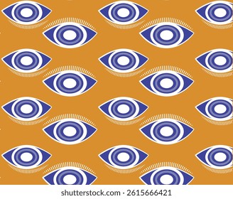 Seamless vector pattern with eyes. Ophthalmology abstract illustration. Human eye vector icon design, geometric style design. Medical illustration for cover, advertisement, poster