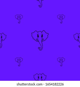 seamless vector pattern fabric design with indian elefants