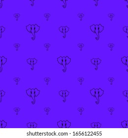 seamless vector pattern fabric design with indian elefants