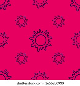 seamless vector pattern fabric design with sun