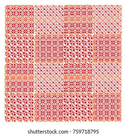 Seamless vector pattern for fashion design. Red and orange color. Modern background glen plaid