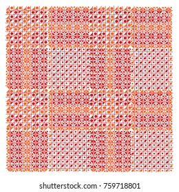 Seamless vector pattern for fashion design. Red and orange color. Modern background glen plaid