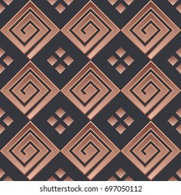 Seamless vector pattern. Fashion textile print with greek design. Greece meander fabric background. Gradient tiles.