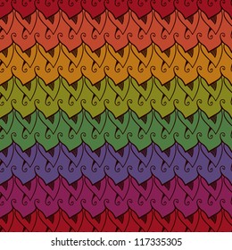 Seamless vector pattern with feathers. Seamless pattern can be used for wallpaper, pattern fills, web page background,surface textures.