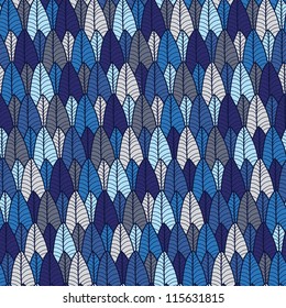 Seamless vector pattern with feathers for your design