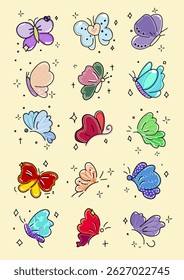Seamless vector pattern featuring colorful butterflies with vibrant wings. Perfect for fabric prints, wallpapers, stationery, spring themes, kids' designs, and whimsical digital projects.