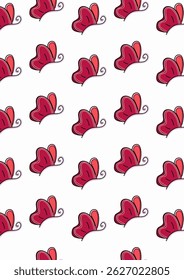 Seamless vector pattern featuring colorful butterflies with vibrant wings. Perfect for fabric prints, wallpapers, stationery, spring themes, kids' designs, and whimsical digital projects.