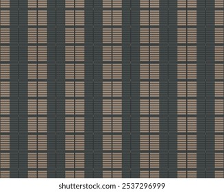 Patrón de Vector sin fisuras con una cuadrícula de rectángulos en tonos de marrón. Moderno patrón geométrico de azulejos con un motivo repetitivo de rectángulos. Ilustración vectorial para la tela, materia textil, impresión de la almohada