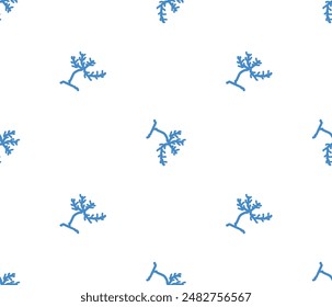 Seamless vector pattern featuring hand drawn coral in a minimalist style. Perfect for kitchen covers, fabrics, wallpapers, wrapping papers, and textiles.