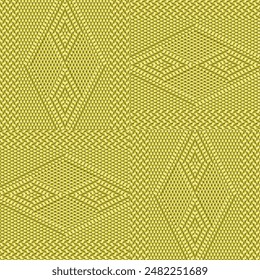 Seamless vector pattern featuring meticulously arranged yellow spheres with subtle shading for a 3D effect on a light yellow backdrop.