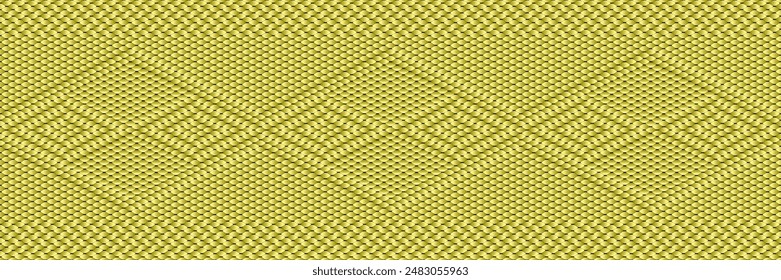 Seamless vector pattern featuring meticulously arranged yellow spheres with subtle shading for a 3D effect on a light yellow backdrop.