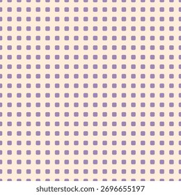 A seamless vector pattern featuring soft lavender purple rounded squares on a light cream background, perfect for web, print, and digital projects.
