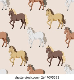 Seamless vector pattern featuring stylized animals in a modern, whimsical design. Perfect for textiles, wallpapers, wrapping paper, and digital backgrounds. Fully editable, scalable, ideal for nature