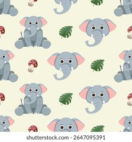 Seamless vector pattern featuring stylized animals in a modern, whimsical design. Perfect for textiles, wallpapers, wrapping paper, and digital backgrounds. Fully editable, scalable, ideal for nature
