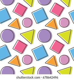 Seamless vector pattern with figures