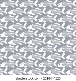 Seamless vector pattern with fish skeleton.